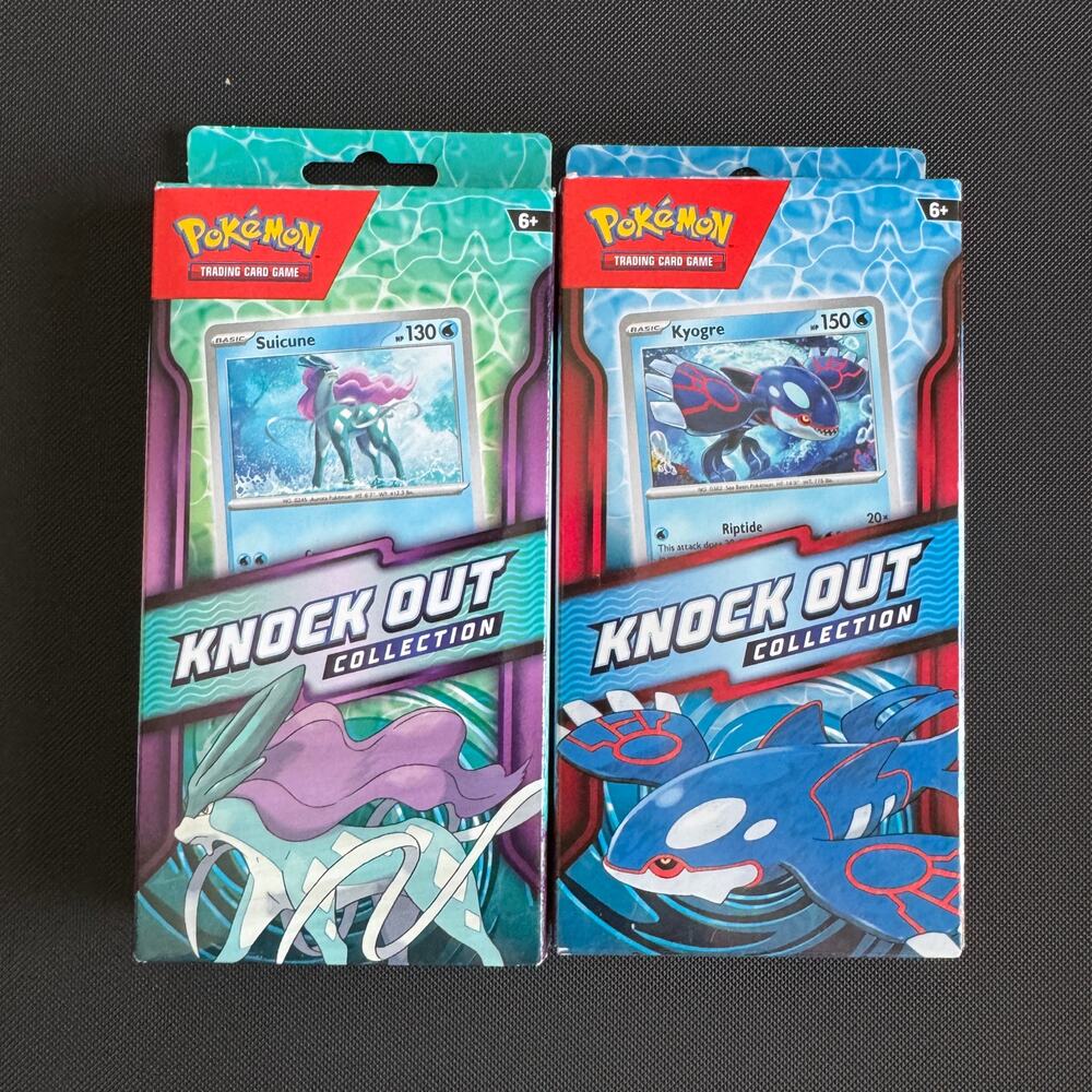 Pokémon TCG: Knockout Collection - 2 Boxes - Kyogre & Suicune - MCAP